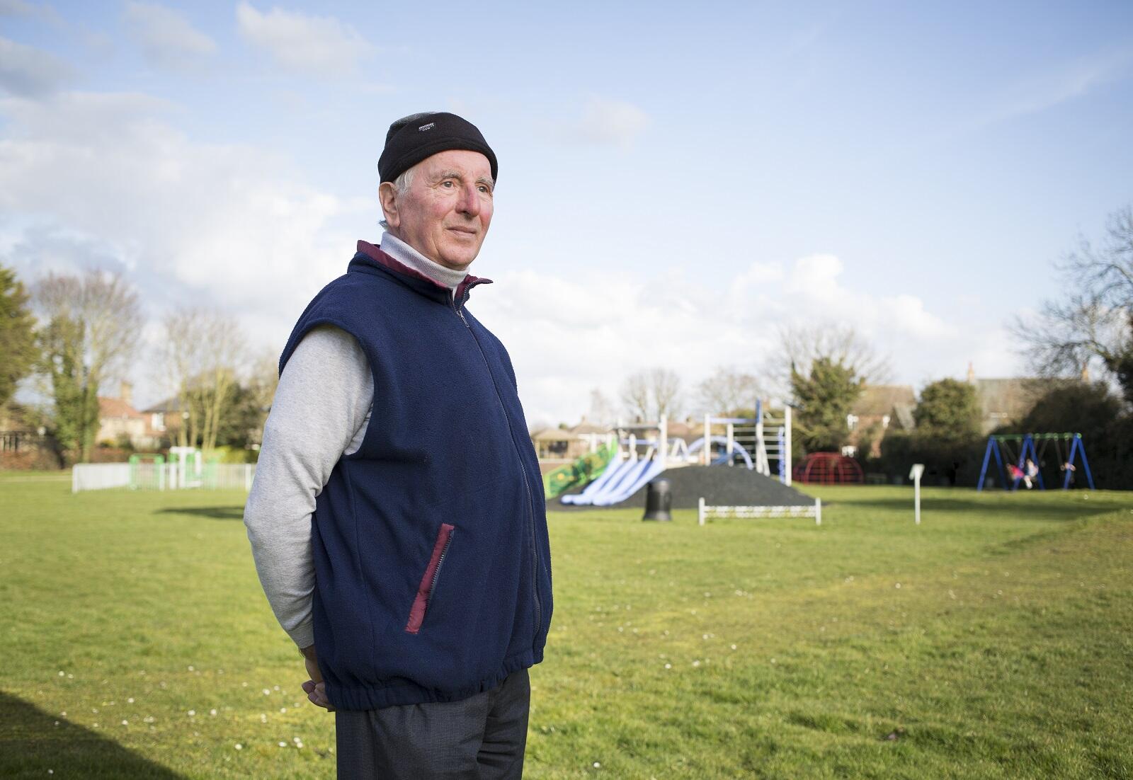 Man dressed warmly outside