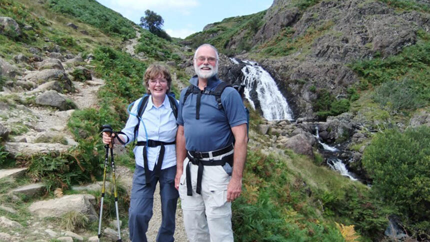 Sheila Calder and her husband