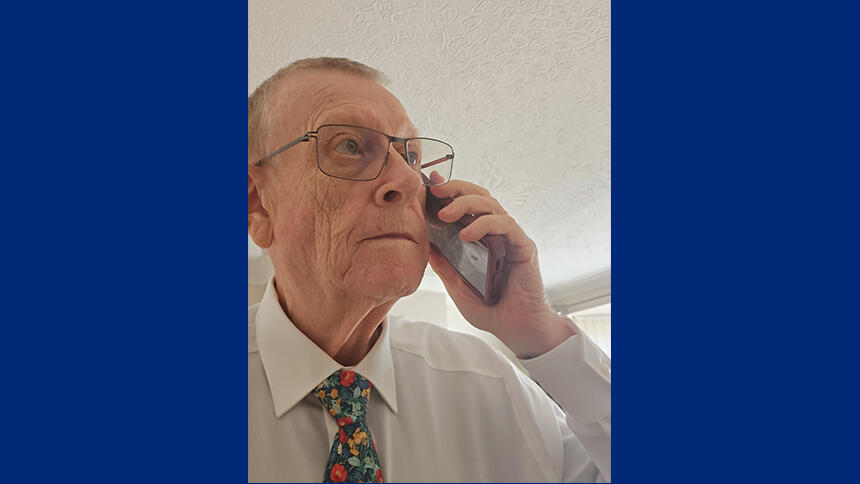 Peter Middleton on the phone