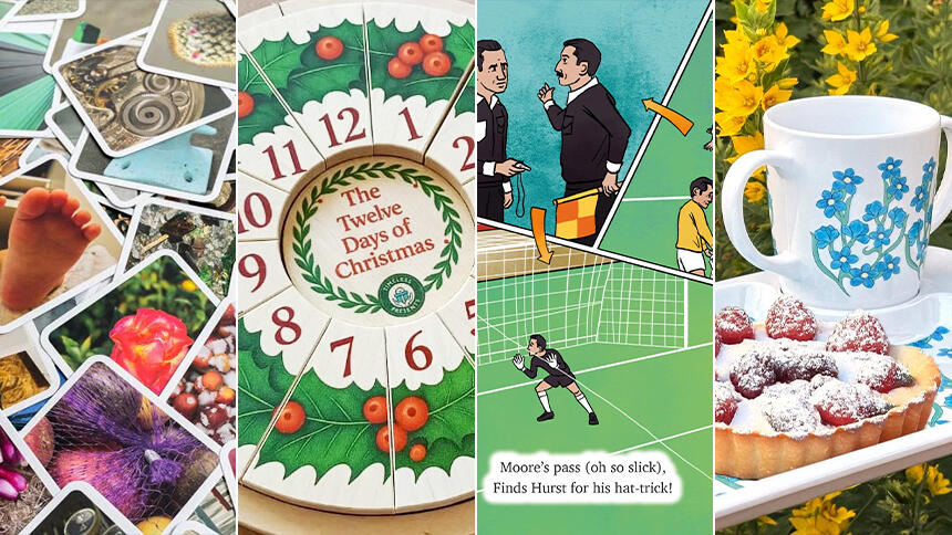 Gift ideas including the OuiSi card game, Advent Activity and Cognitive Books