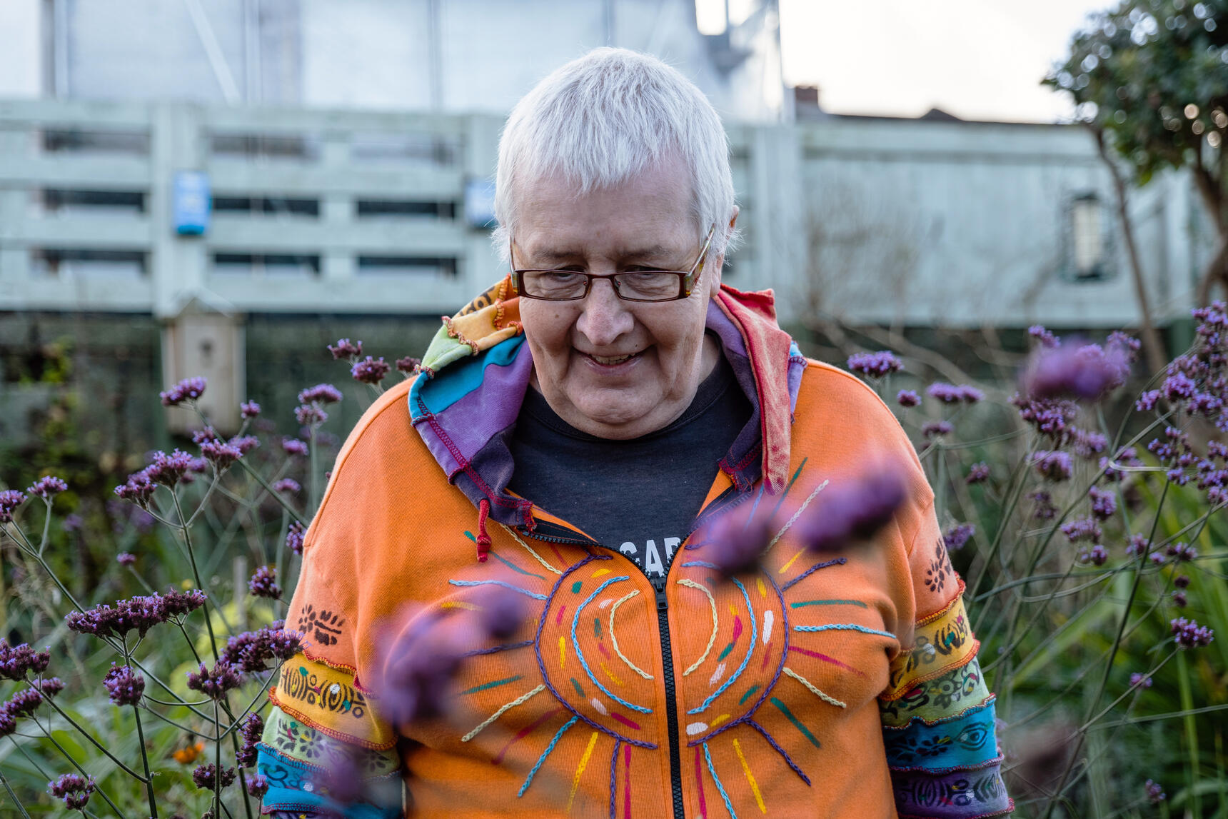 Person living with dementia in the garden