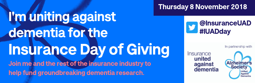 I'm uniting against dementia for the insurance day of giving.