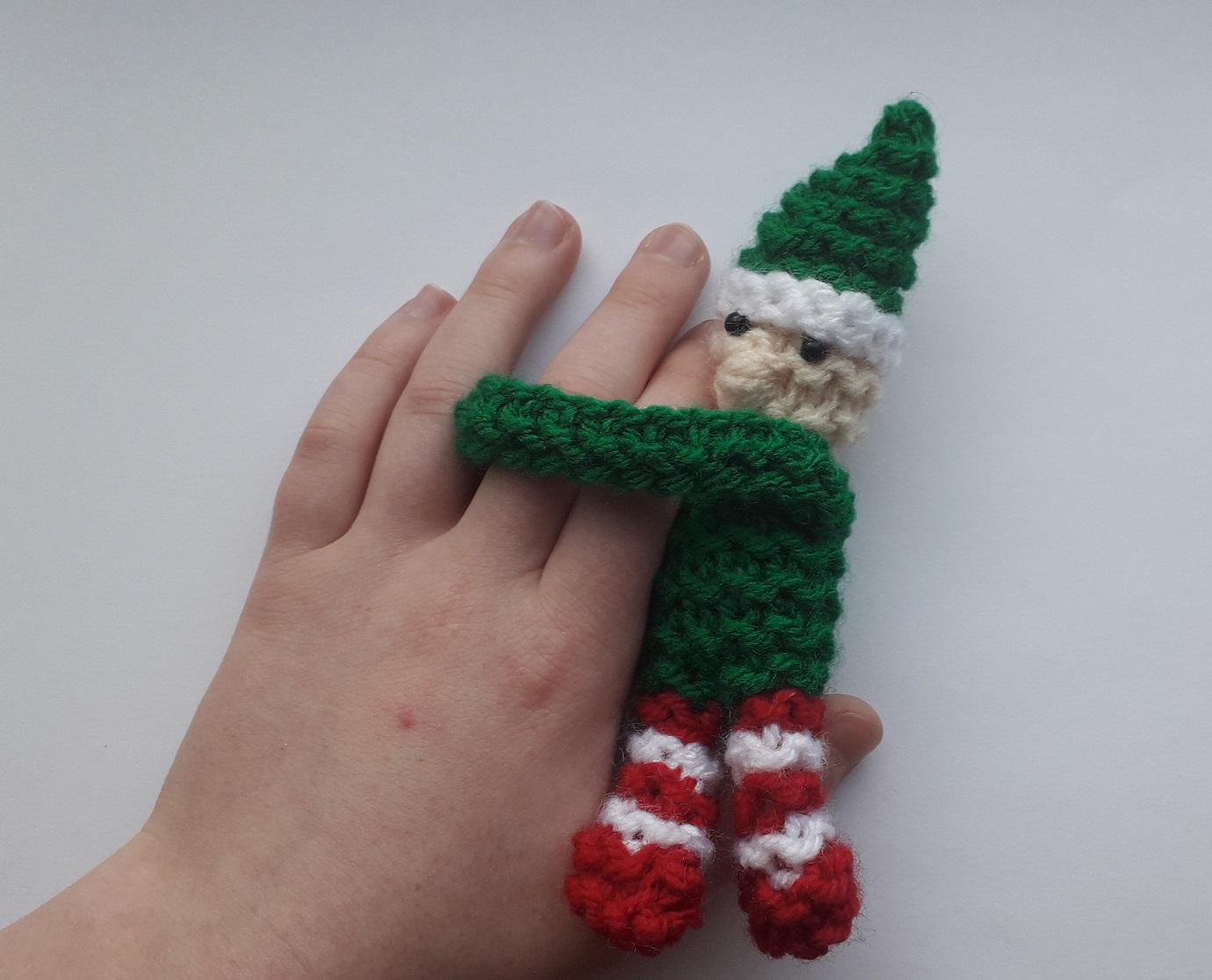 Snuggle elf hugging fingers