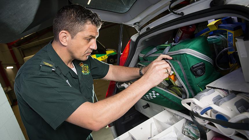 A member of the Welsh Ambulance Service