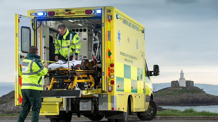 An ambulance from the Welsh Ambulance Service