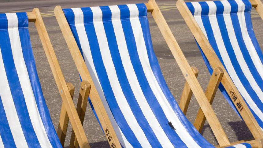 Deck chairs at the seaside