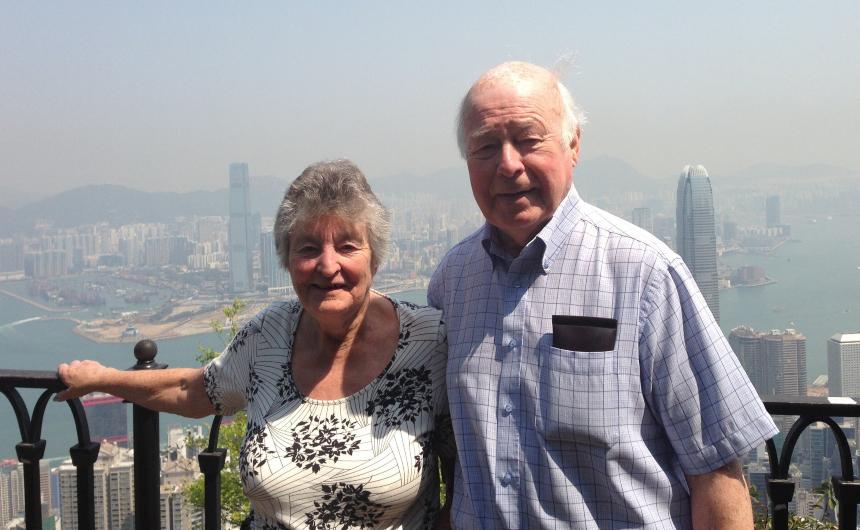 Mia's grandparents in Hong Kong