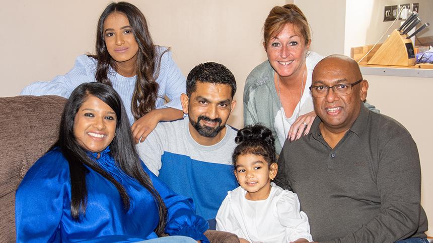 Versha Patel with her family