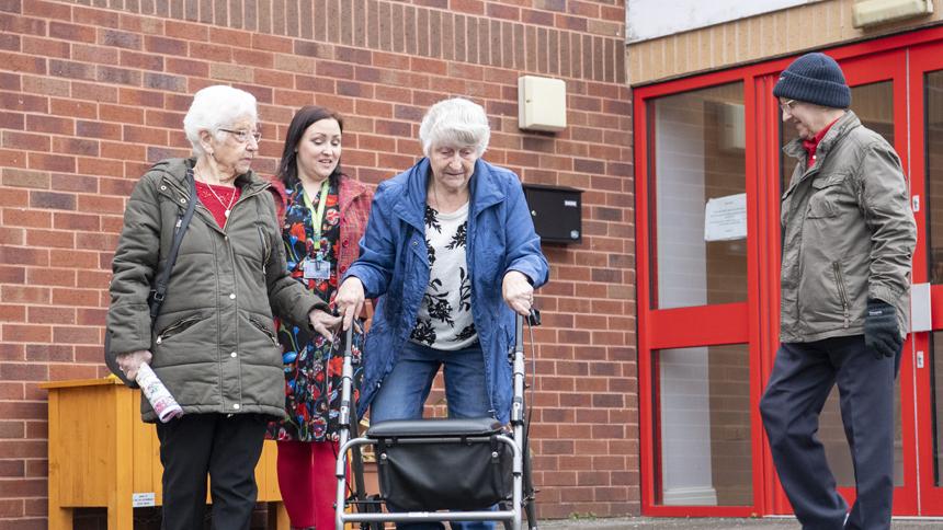 People with dementia leaving the Salvation Army