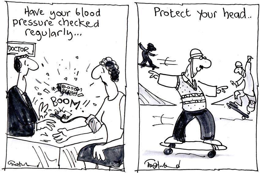Look after your health cartoon