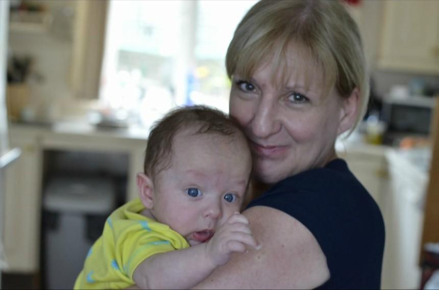Sharon with her grandson