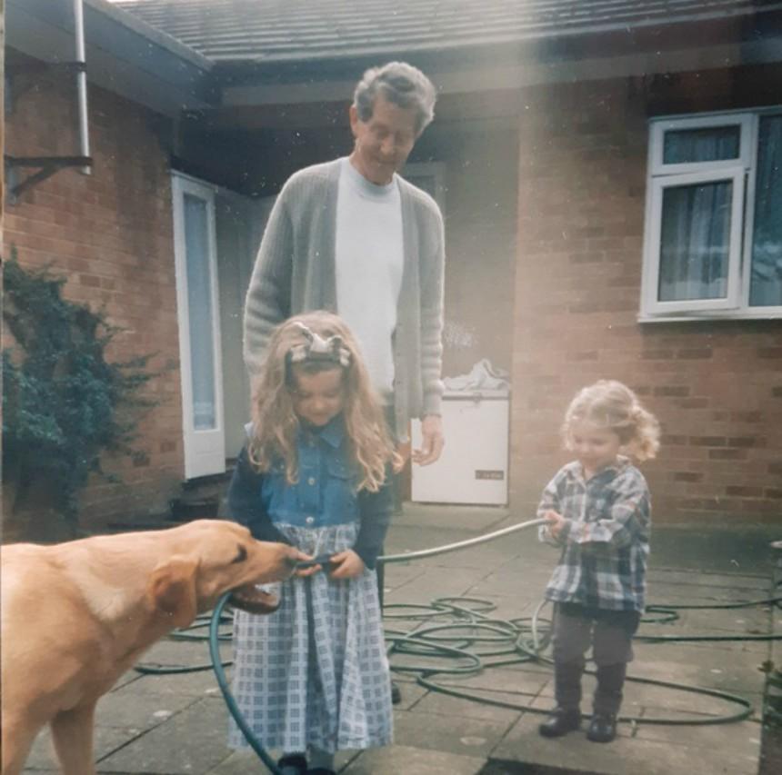 Ruby and Grandad with sister