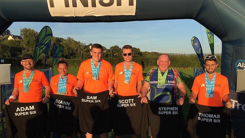 Arcadis staff who completed trekking events for Alzheimer's Society.