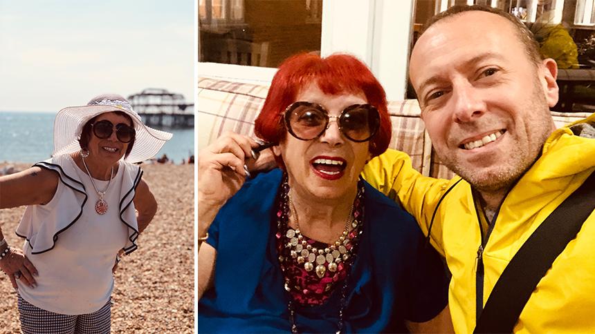 Jamie Greaves and his mum