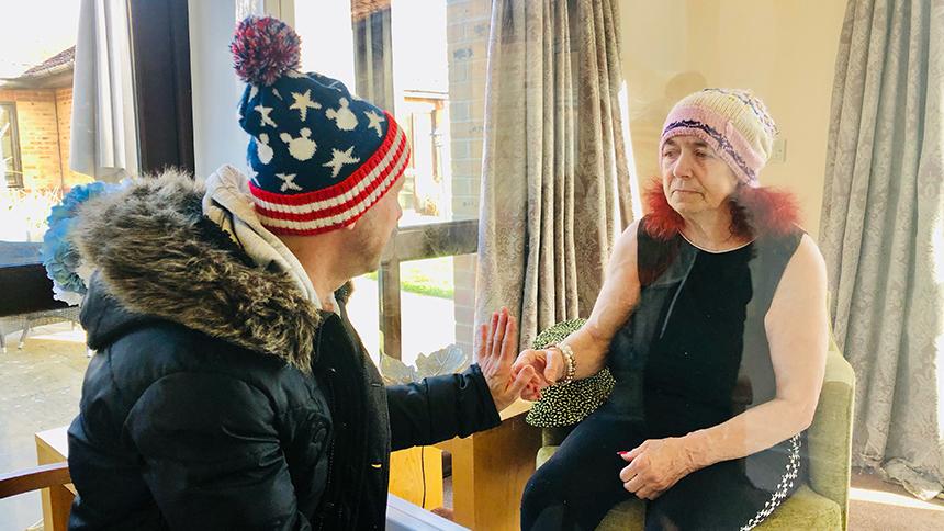 Jamie Greaves and his mum