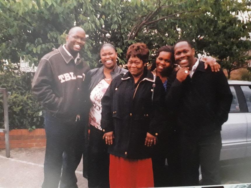 Acceptance and her four children in the 1990s