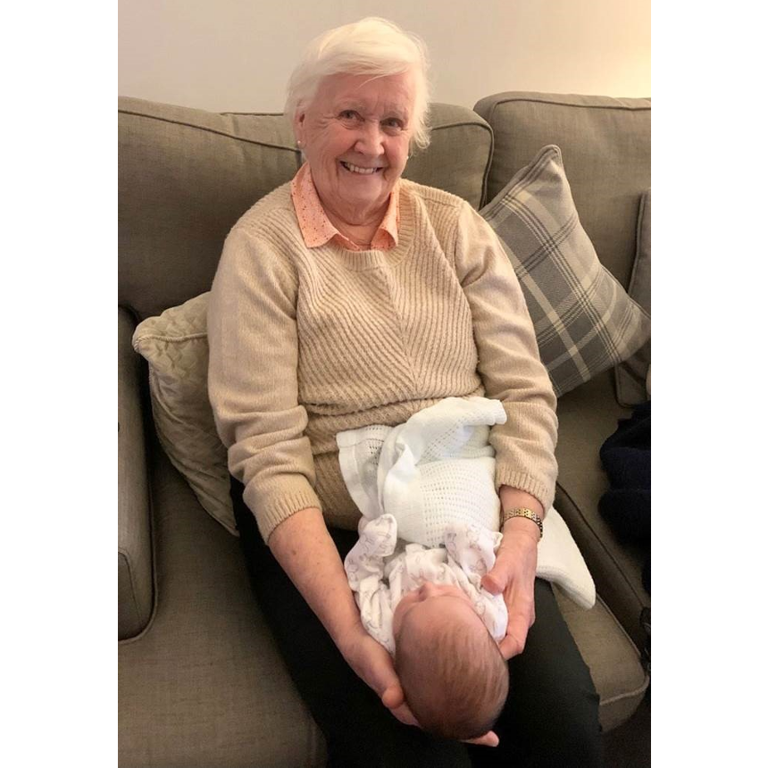 Steph's gran holding a baby