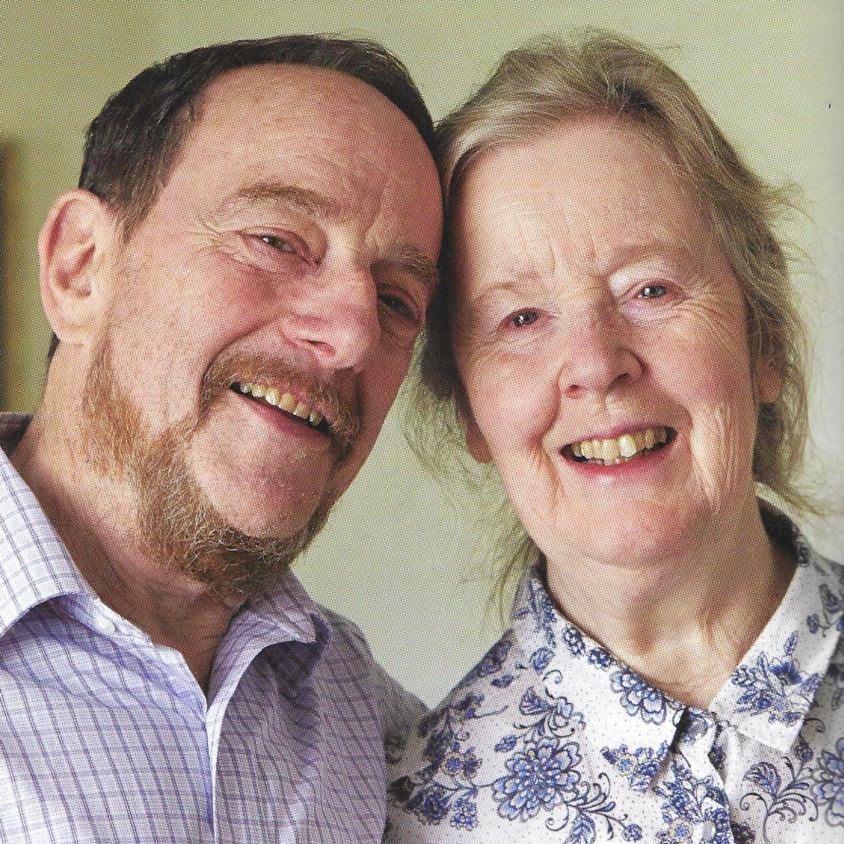 Close up portrait of Bob and Sylvia together