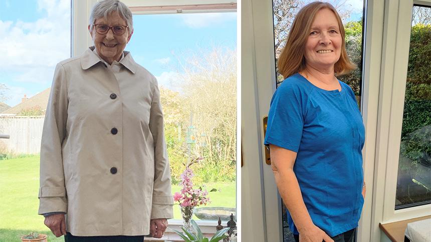 Chris in a ‘Maisy’ mac and Pauline in a ‘Tabatha’ T-shirt