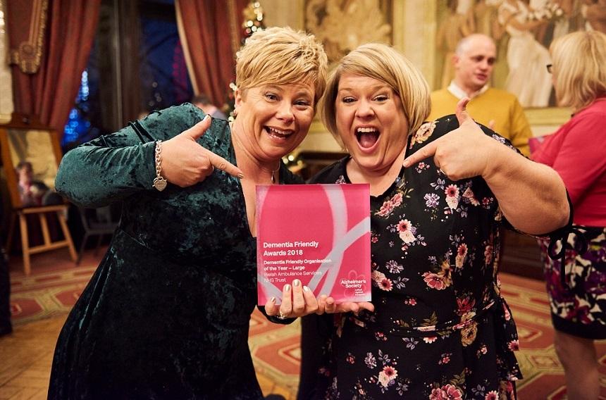 Winners of large organisation of the year at the Dementia Friendly Awards 2018