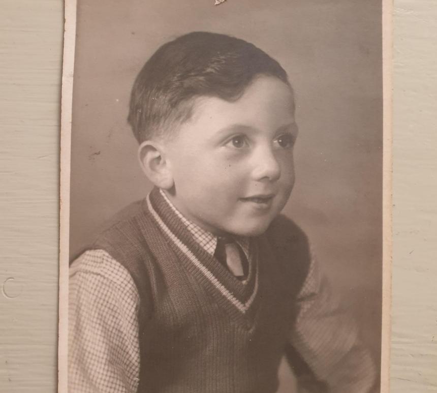 An old photograph of Stan as a young boy around seven years old