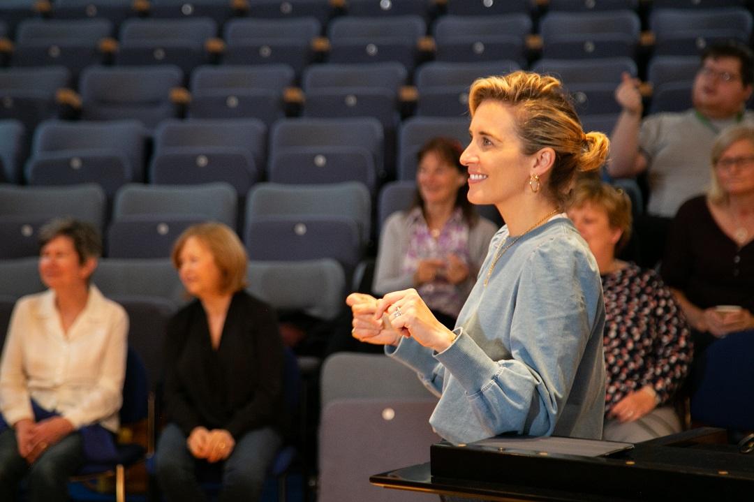Vicky rehearsing with the dementia choir