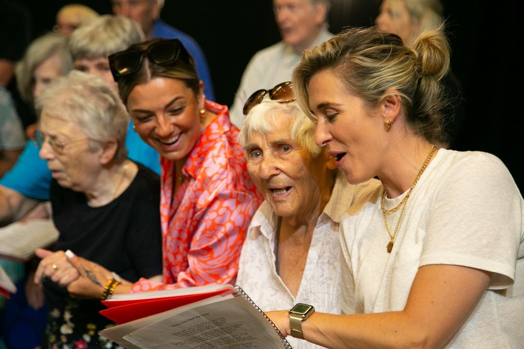 Vicky singing with the dementia choir