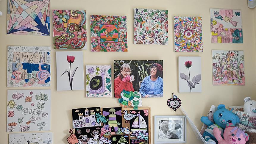 Drawings by Louise Yates’s mum