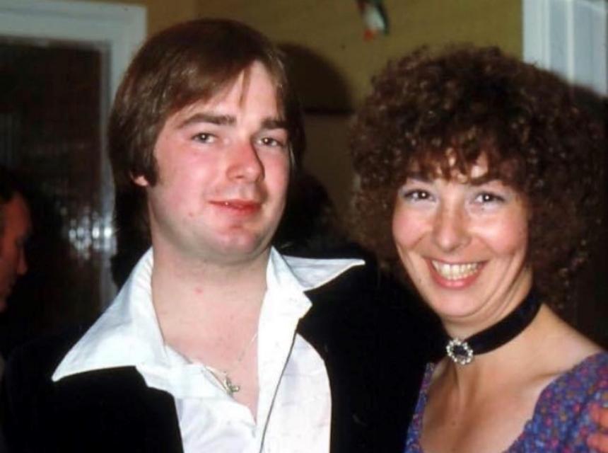 An old photograph of Stuart and Carol Jennings at Stuart's 21st birthday celebrations