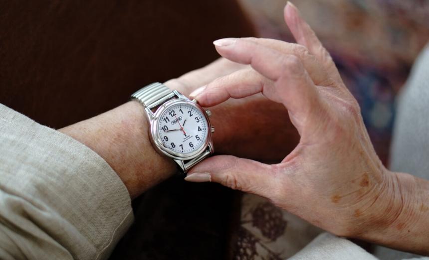 a person's arms with a watch on