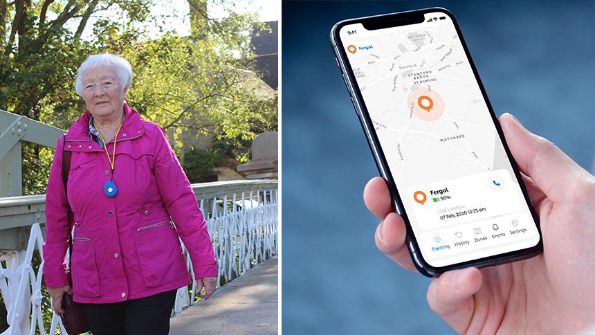People affected by dementia try out GPS safer walking devices