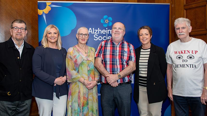 Edward with others who created the film for NI Assembly members