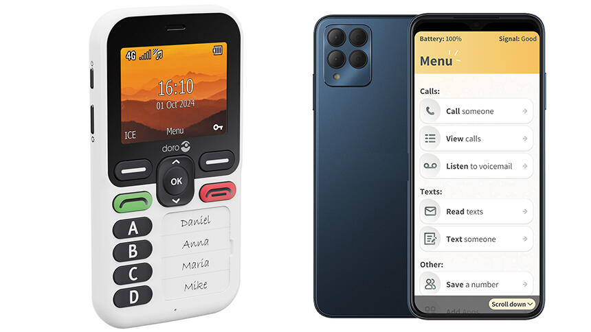 Chatsie smartphone and Doro Leva X10 mobile