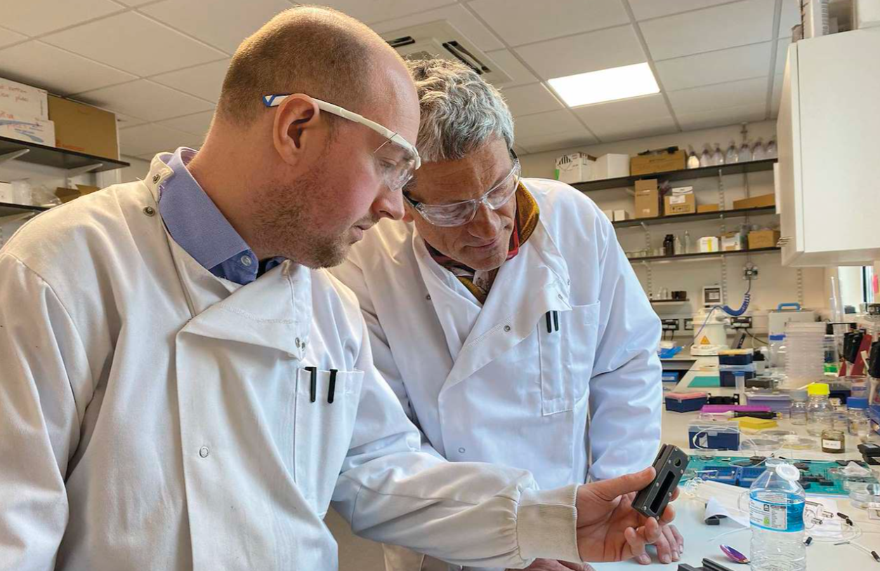 Two men in a research laboratory 