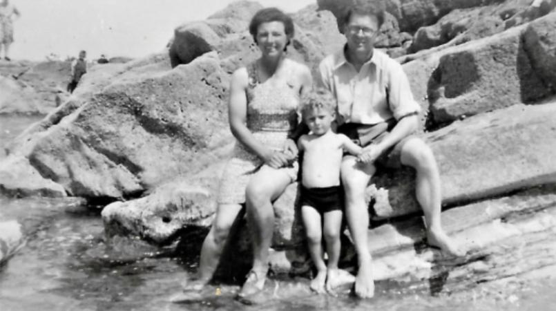 Tony Ward as a child with his parents in Devon