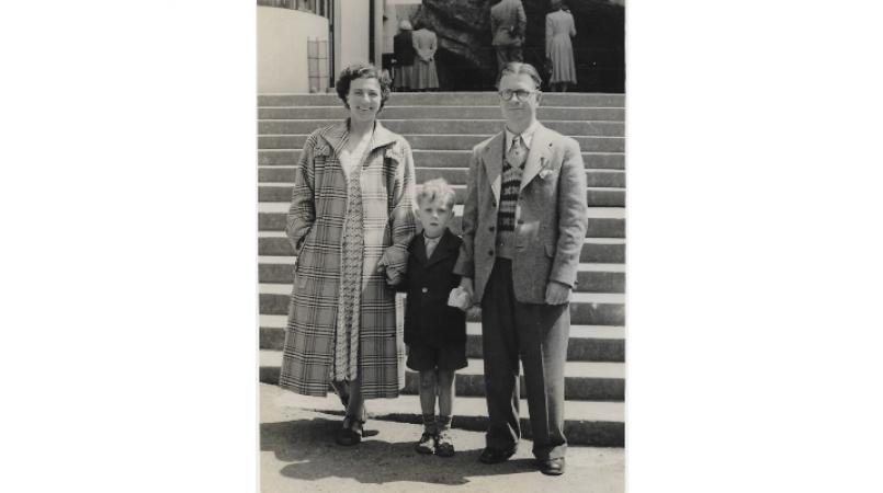 Tony Ward as a child with his parents in Somerset