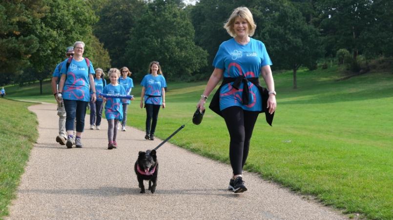 Ruth doing Memory Walk with her dog
