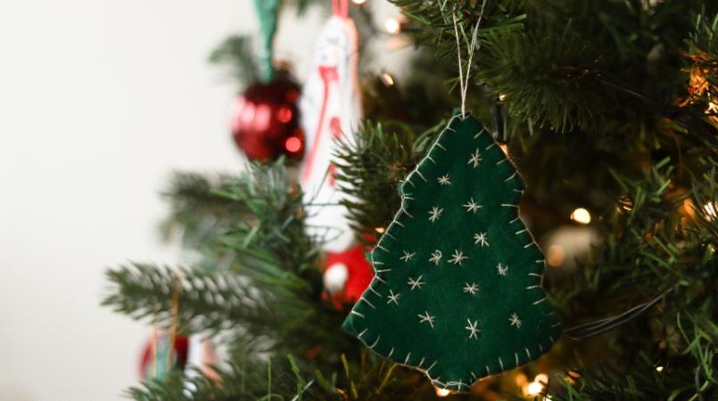 An image of a Christmas tree decoration 