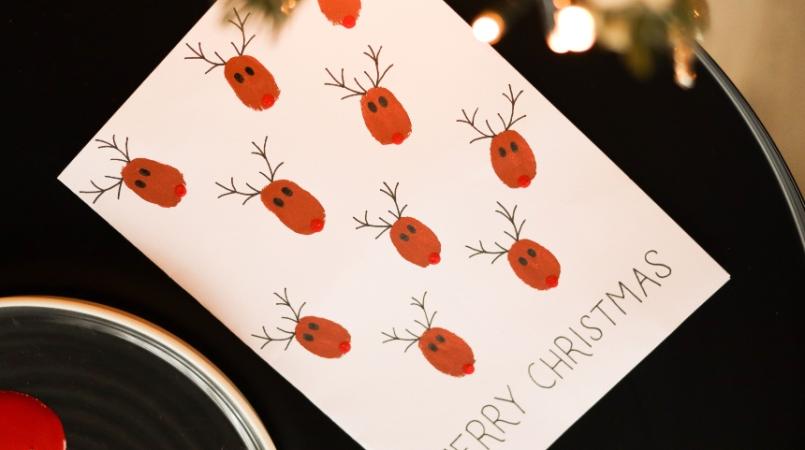 An image of a reindeer Christmas card