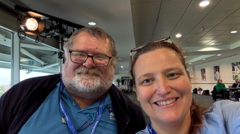 Head shots of male and female 