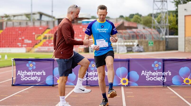 A Dementia Run Club member in training