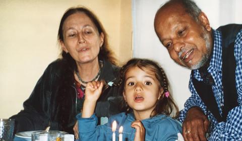 Pranab Das with wife Lucie and their daughter