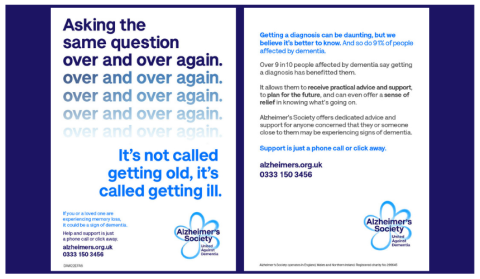 A preview of an A5 Dementia Action Week 2022 flyer