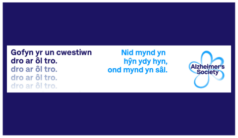 Email signature for Dementia Action Week 22 campaign in Welsh language