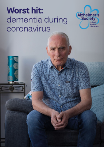 The cover of Alzheimer's Society's Worst hit: dementia during coronavirus report