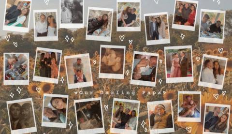 Collage of pictures for Sophia's papa