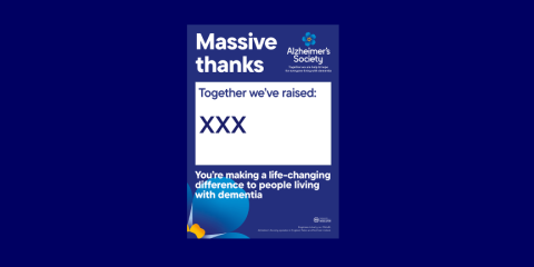 A thank you form on a blue background
