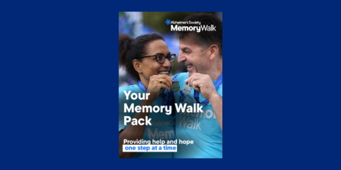 Front cover of Memory Walk fundraising guide