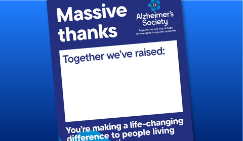 An example of a fundraising thank you poster