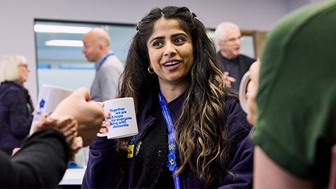 A woman attending a Demetia Friends session.